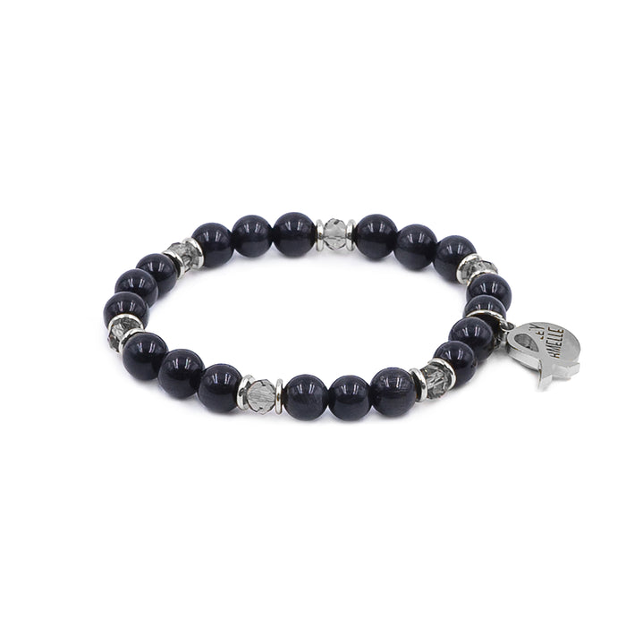 Awareness Collection - Silver Black Bracelet (Wholesale)