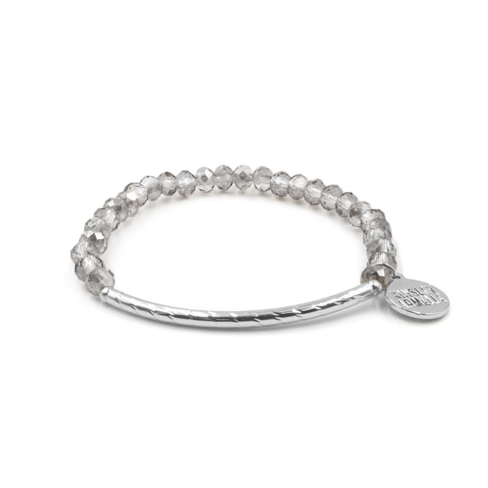 Glory Collection - Silver Crystal Glass Bracelet