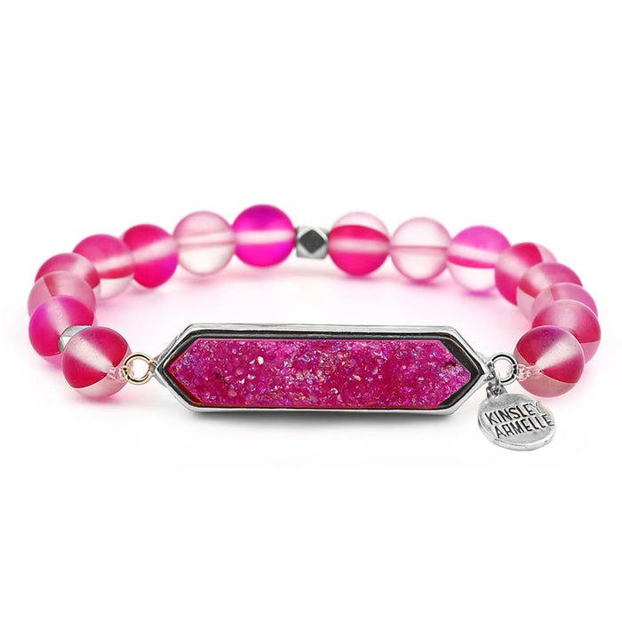 Adelaide Collection - Silver Blush Quartz Bracelet (Wholesale)