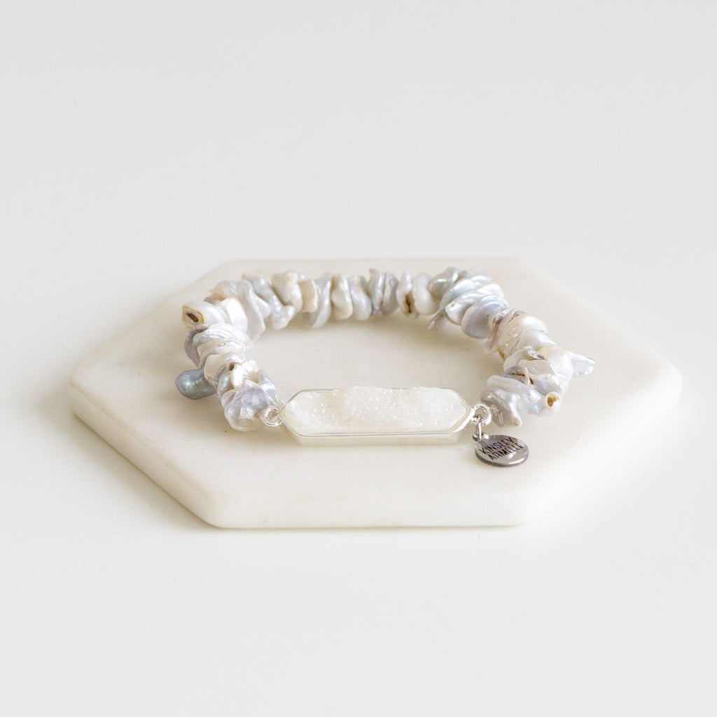 Adelaide Collection - Silver Opal Quartz Bracelet