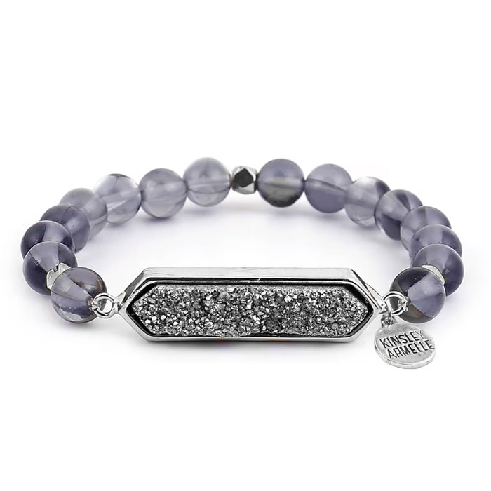 Adelaide Collection - Silver Stormy Quartz Bracelet (Wholesale)