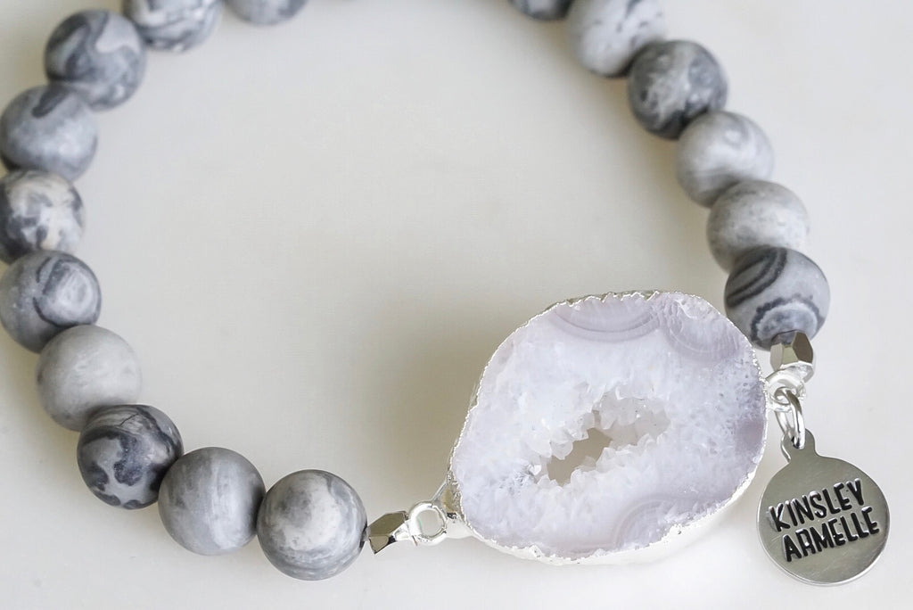 Agate Collection - Silver Dusk Bracelet