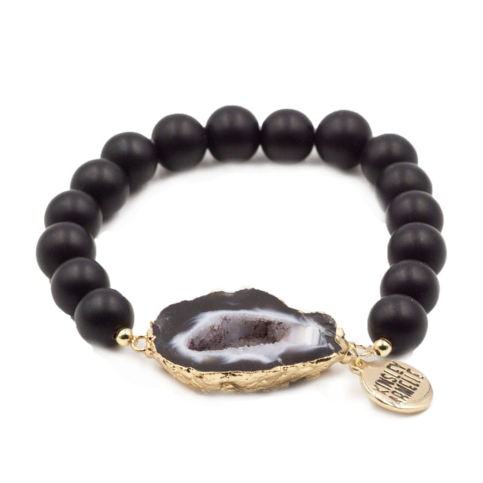 Agate Collection - Coal Bracelet (Wholesale)