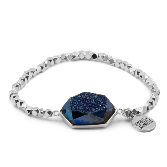 Andrea Collection - Silver Ondine Blue Quartz Bracelet (Ambassador)