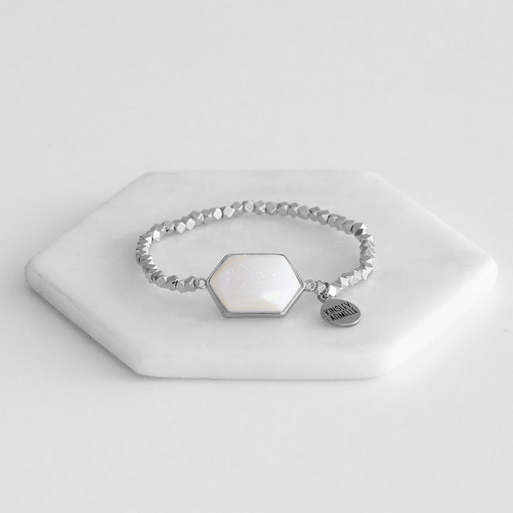 Andrea Collection - Silver Quartz Bracelet