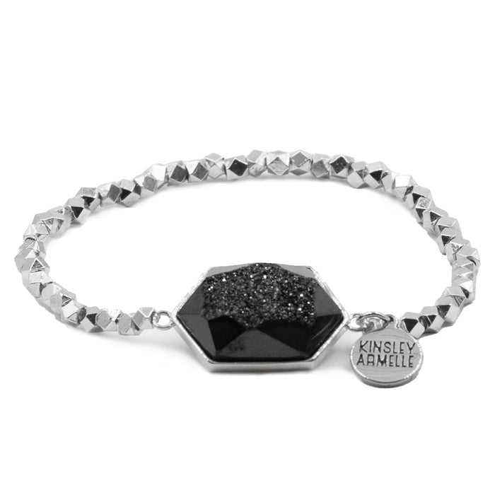 Andrea Collection - Silver Raven Quartz Bracelet