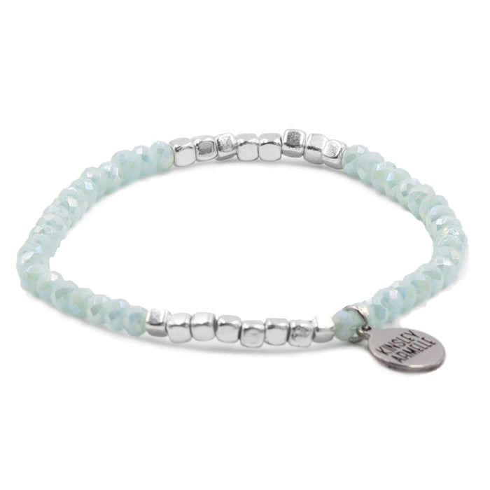Arella Collection - Silver Baby Blue Bracelet (Wholesale)