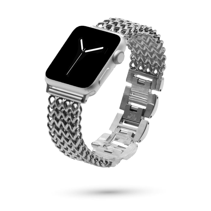 Beck Collection - Silver Apple Watch Band (Wholesale)