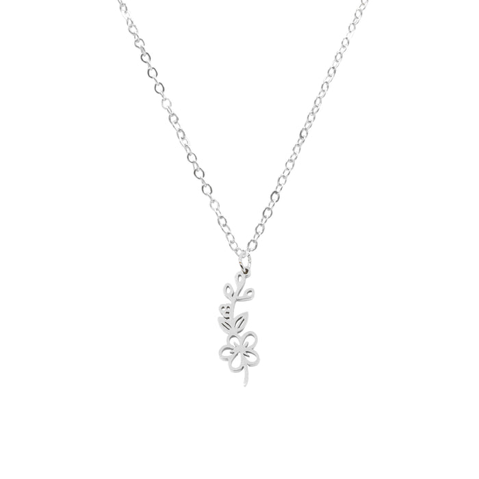 Birth Flower Collection - Silver Hawthorn Necklace (May) (Ambassador)
