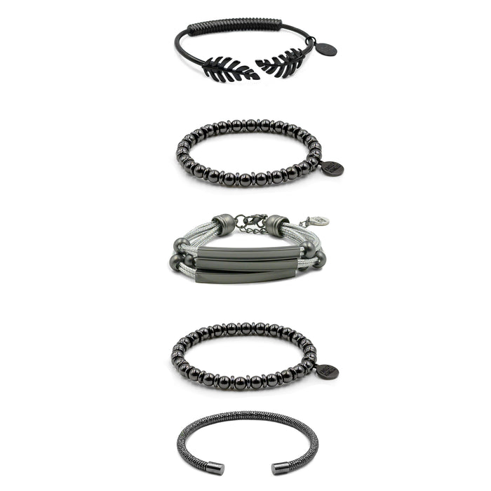 Black Maxine Bracelet Stack (Wholesale)