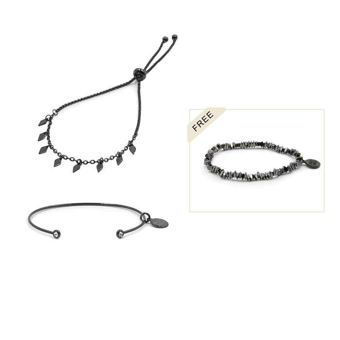 Black Talia Bracelet Stack (Ambassador)