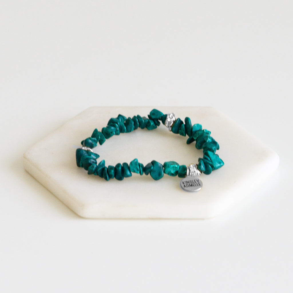 Circe Collection - Silver Jade Bracelet