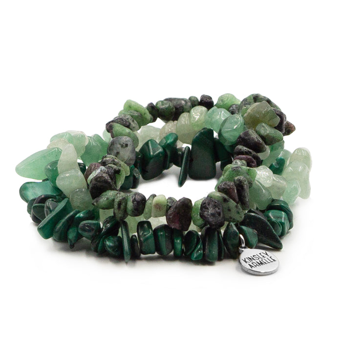 Cluster Collection - Silver Jade Bracelet (Wholesale)