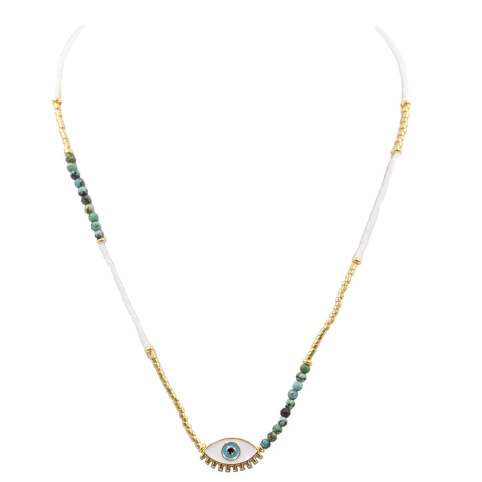 Delmira Collection - Evil Eye Tortoise Necklace (Ambassador)