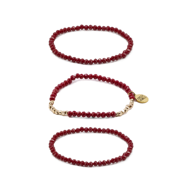 Dia Collection - Maroon Bracelet Set (Limited Edition)