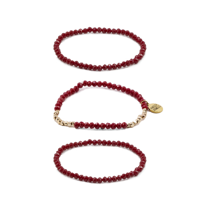 Dia Collection - Maroon Bracelet Set (Limited Edition) (Wholesale)