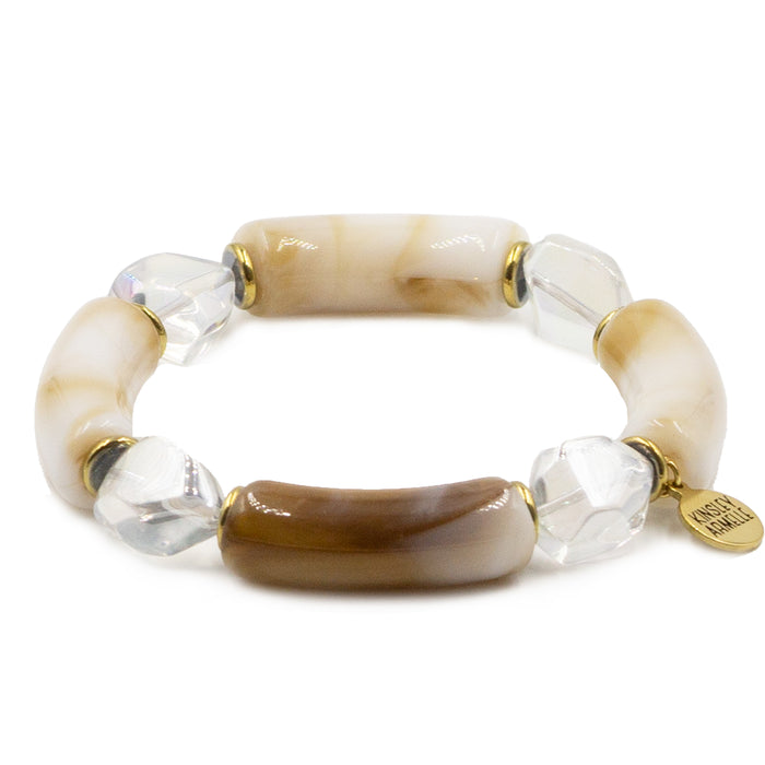 Elain Collection - Russet Crystal Glass Bracelet (Wholesale)