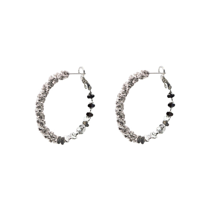 Elyse Collection - Silver Hoop Earrings (Wholesale)