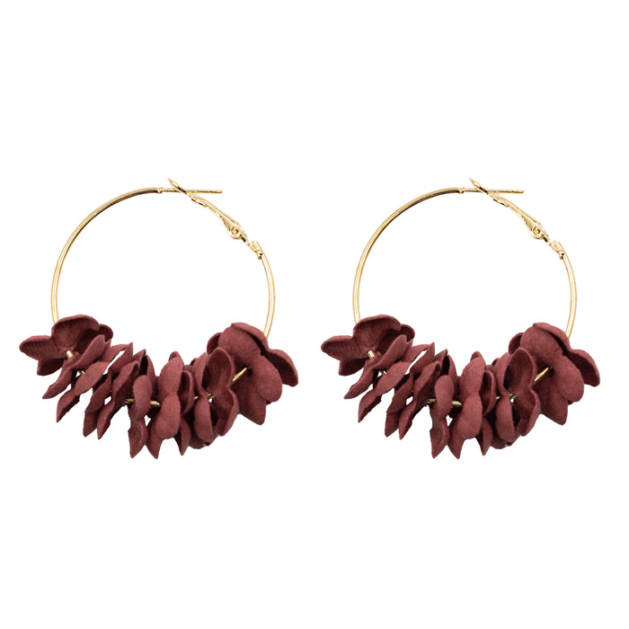 Evelyn Collection - Maroon Earrings