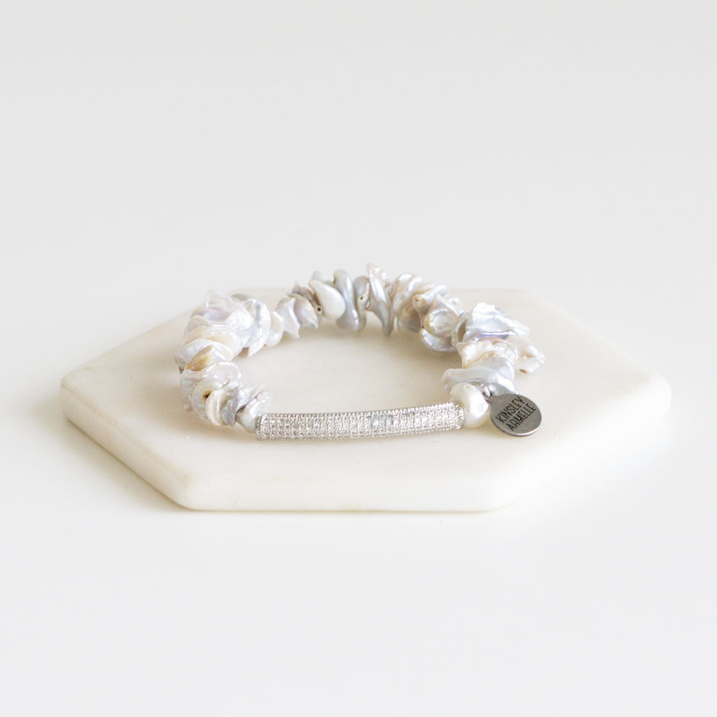 Glitz Collection - Silver Opal Bracelet