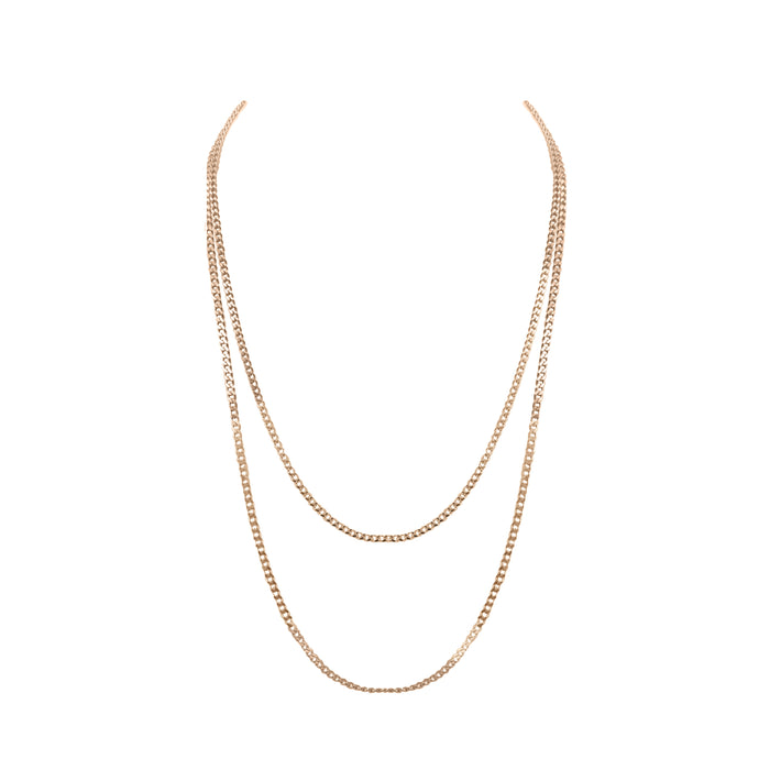 Goddess Collection - Rose Gold Dual Curb Necklace Chain (Limited Edition) (Wholesale)