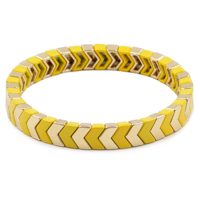Herringbone Collection - Mustard Bracelet