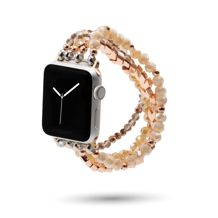 Herringbone Collection - Silver Lotus Apple Watch Band (Ambassador)