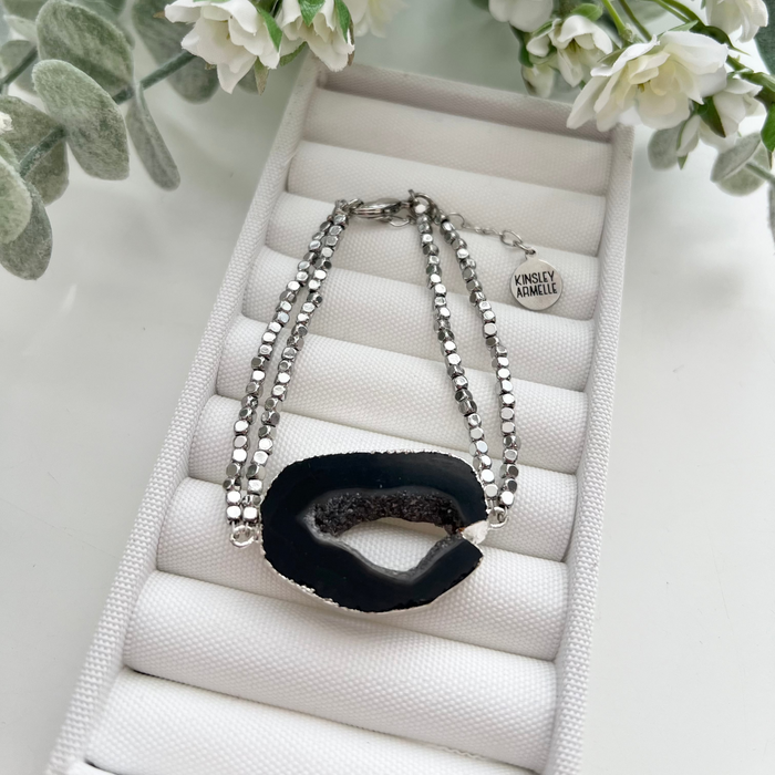 Agate Collection - Silver Slate Bracelet (FB Insiders)