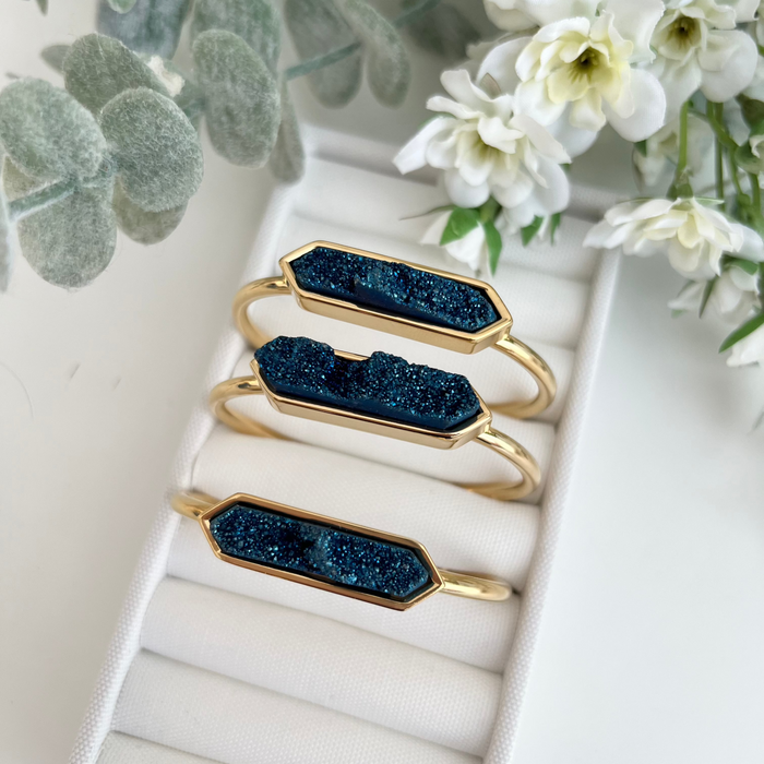 Bangle Collection - Ondine Blue Quartz Bracelet (FB Insiders)