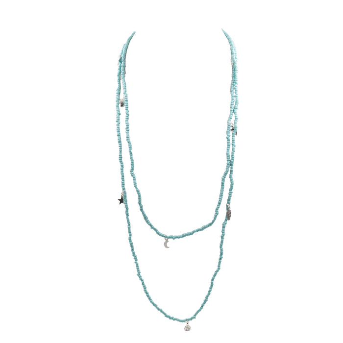 Jolene Collection - Silver Aqua Wrap Necklace (Ambassador)