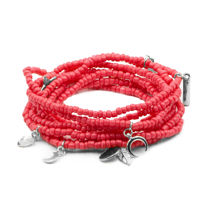 Jolene Collection - Silver Fuchsia Wrap Bracelet