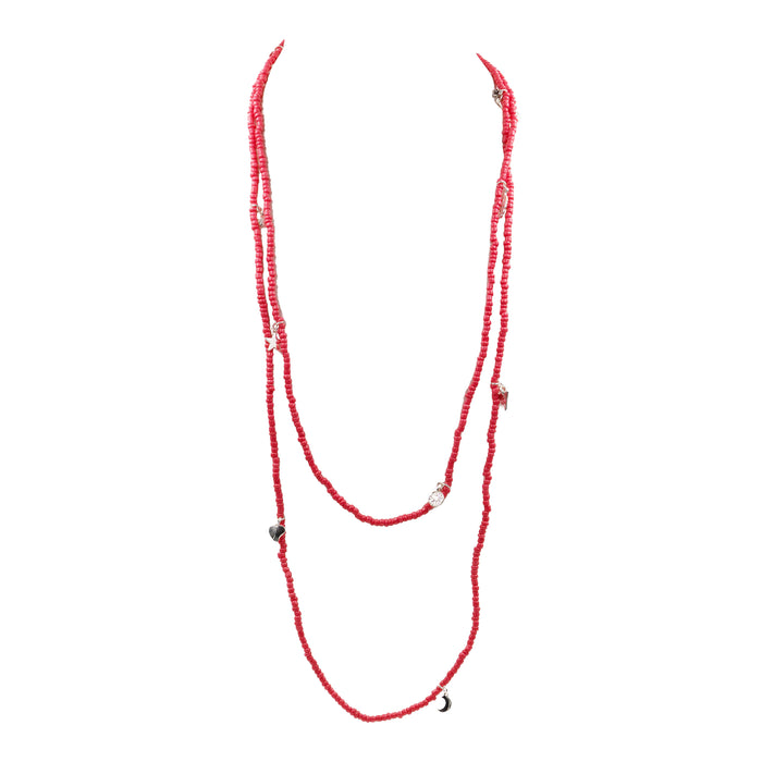 Jolene Collection - Silver Fuchsia Wrap Necklace
