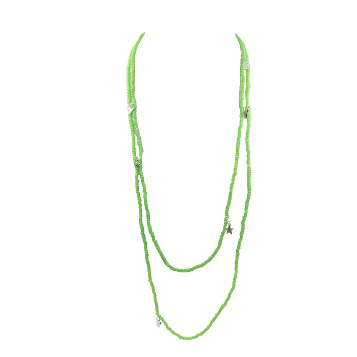 Jolene Collection - Silver Lime Wrap Necklace
