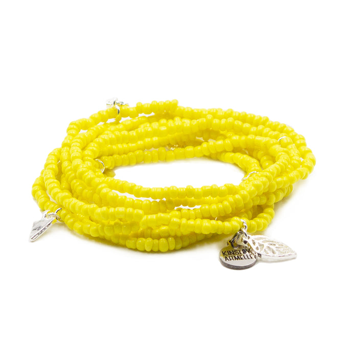 Jolene Collection - Silver Mustard Wrap Bracelet