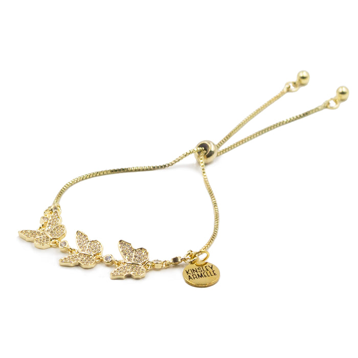 Kalysa Collection - Triple Butterfly Bling Bracelet (Ambassador)