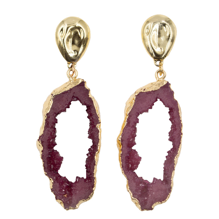 Keely Collection - Raspberry Wine Earrings (Wholesale)