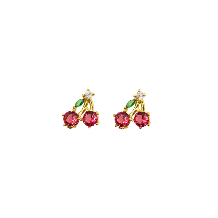Lucia Collection - Cherry Stud Earrings (Wholesale)