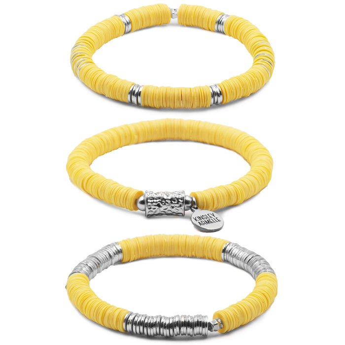 Misha Collection - Silver Canary Bracelet Set