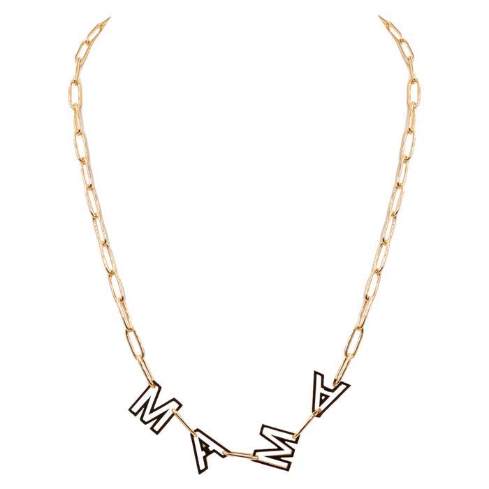Mama Collection - Rose Gold Lync Letter Necklace