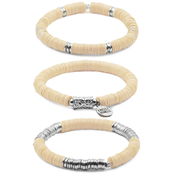 Misha Collection - Silver Tawny Bracelet Set