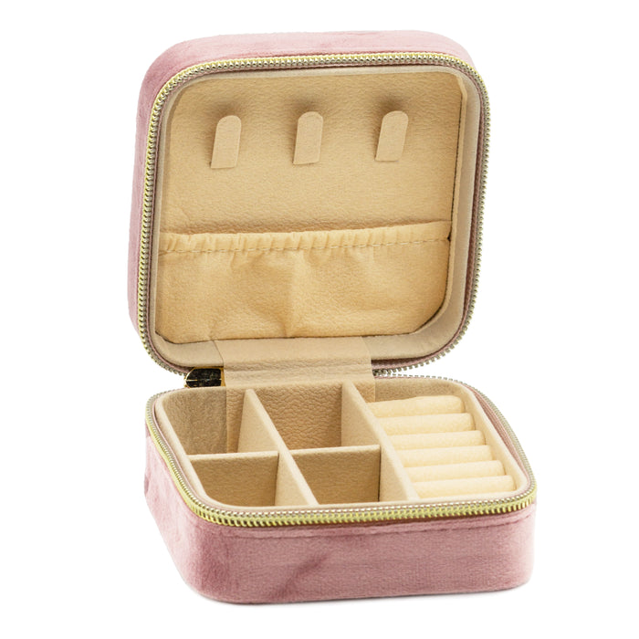 Organizer Collection - Mini Pink Suede Jewelry Box