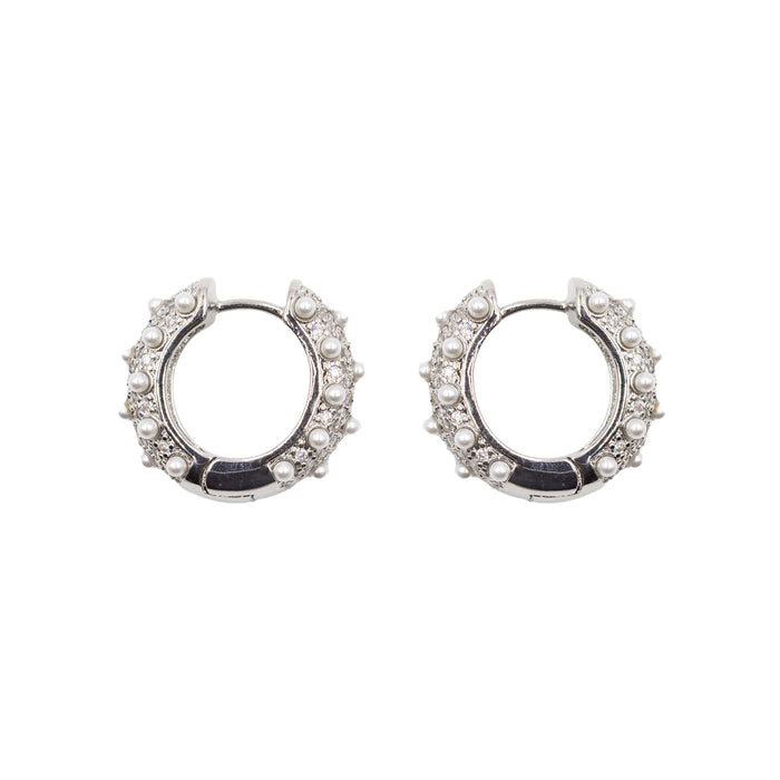 Paloma Collection - Silver Pearl Earrings
