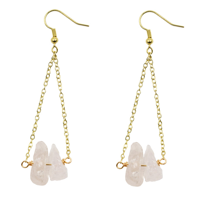 Percy Collection - Raw Ballet Stone Earrings (Wholesale)
