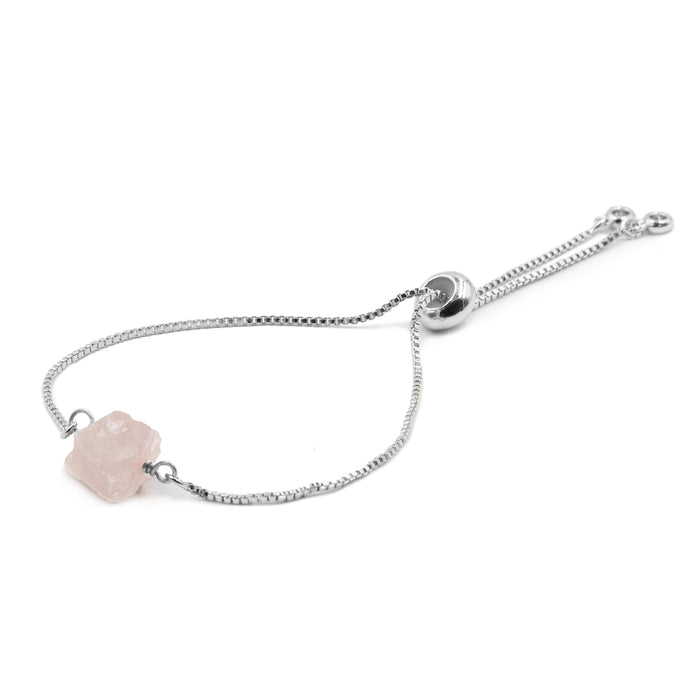 Percy Collection - Silver Raw Ballet Stone Bracelet (Wholesale)