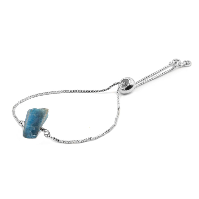 Percy Collection - Silver Raw Azure Stone Bracelet (Wholesale)