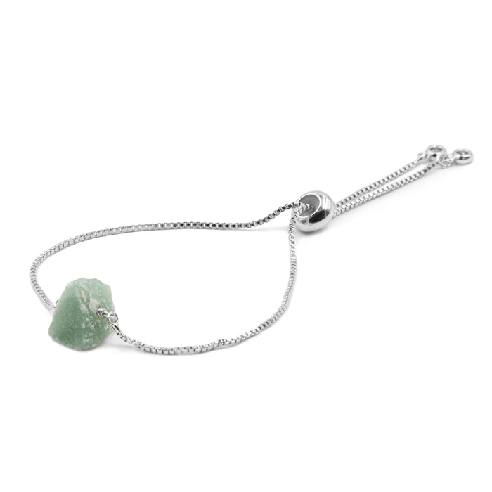 Percy Collection - Silver Raw Solar Stone Bracelet (Wholesale)