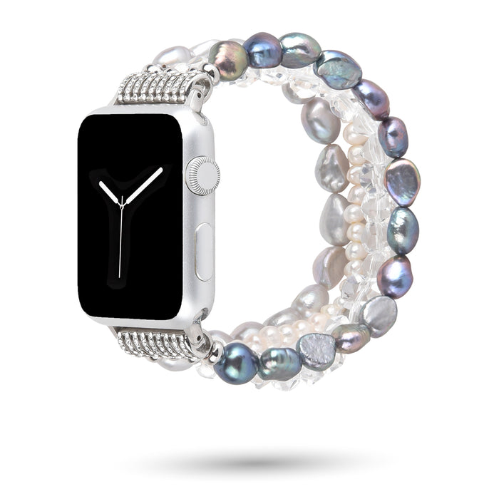 Perla Collection - Silver Cashmere Apple Watch Band