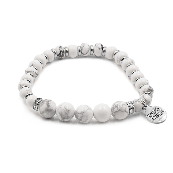 Phoebe Collection - Silver Pepper Bracelet 8mm (Limited Edition)