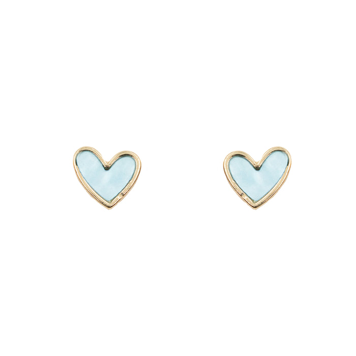 Rosalie Collection - Azure Heart Earrings (Wholesale)