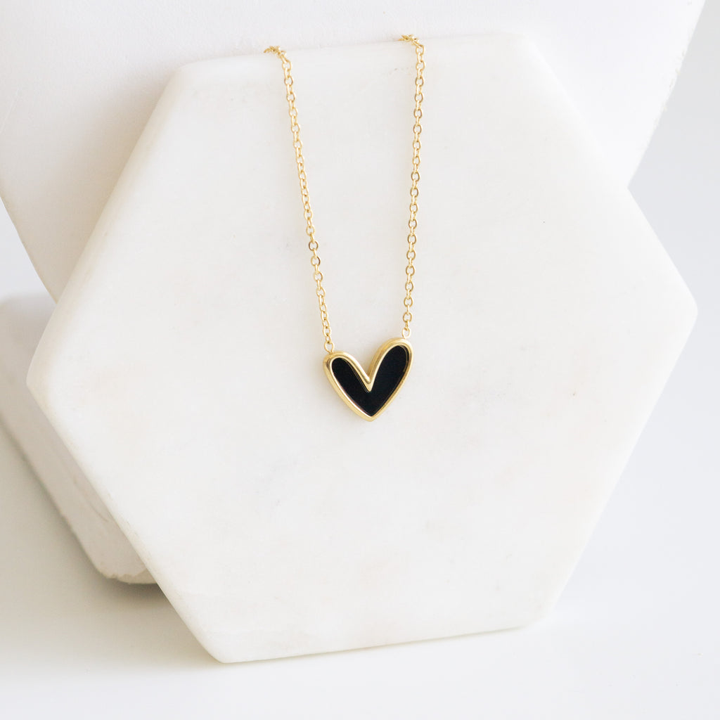 Rosalie Collection - Raven Heart Necklace